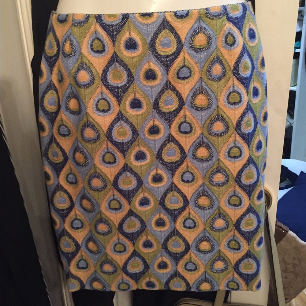Rena Lange patterned knee- length skirt